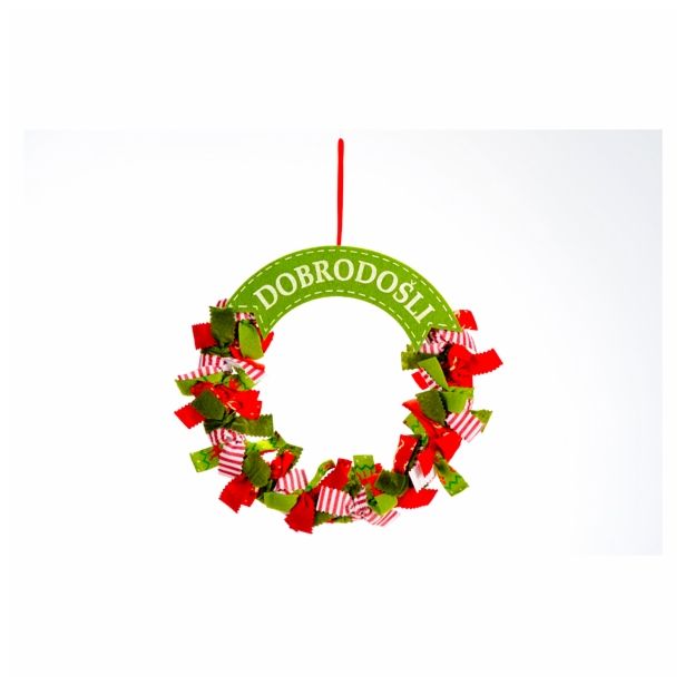 VRATNA DEKORACIJA GLOSSTYLE VENEC FI 30 CM Z NAPISOM DOBRODOŠLI SORTIRANO