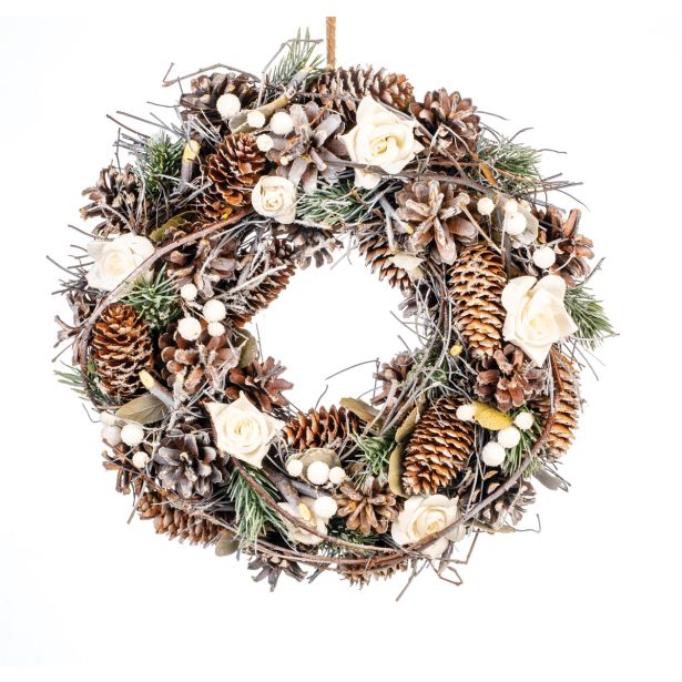 VENČEK GLOSSTYLE FI 33 CM VEJE IN ROŽE