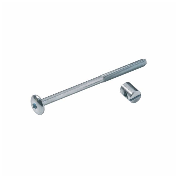 VEZNI VIJAK Z MATICO HETTICH DIY M6X100 MM, POCINKAN, V ZAVOJU JE 4 KOS