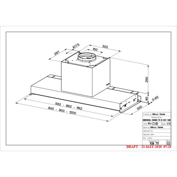 VGRADNA KUHINJSKA NAPA FABER IN-NOVA PREMIUM BK M A60