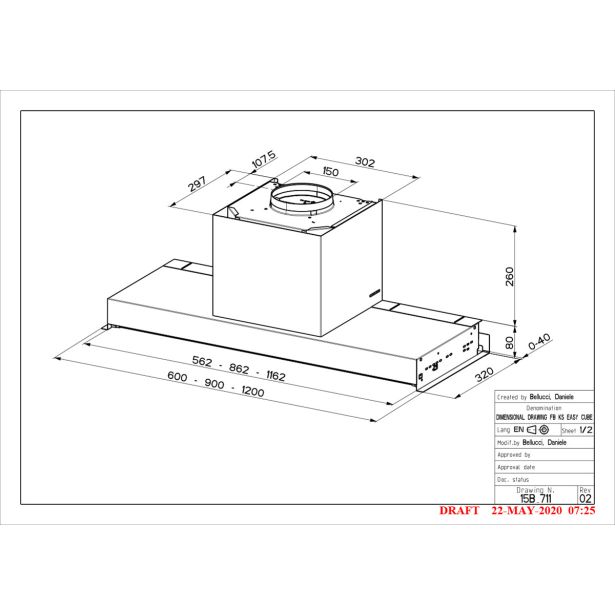 VGRADNA KUHINJSKA NAPA FABER IN-NOVA SMART X A60