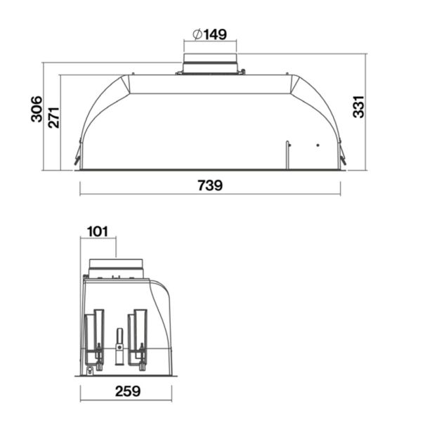 VGRADNA KUHINJSKA NAPA FALMEC GRUPPO INCASSO EVO 70