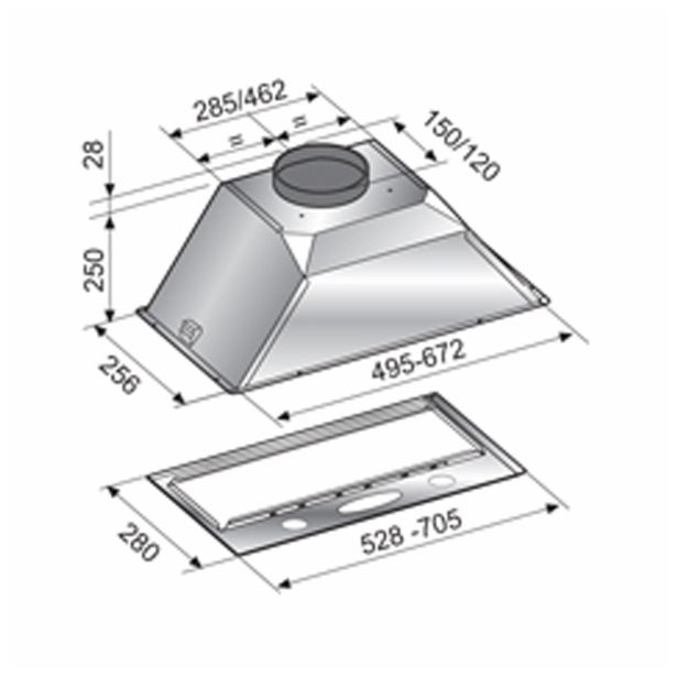 VGRADNA KUHINJSKA NAPA SICCABO TROPEA 80 EVO PW IX