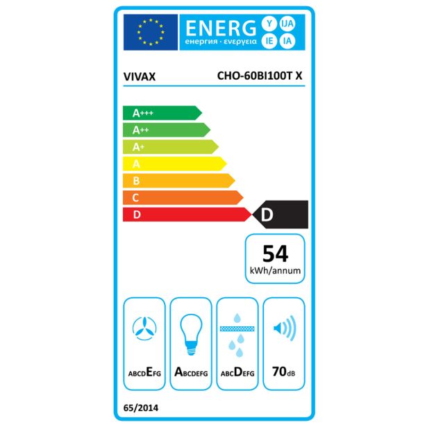 VGRADNA KUHINJSKA NAPA VIVAX CHO-60BI100T X