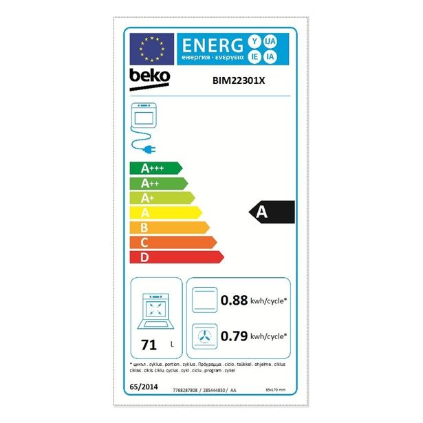 VGRADNA PEČICA + PLOŠČA BEKO BSM 22321X BIM 22301X + HII64400AT