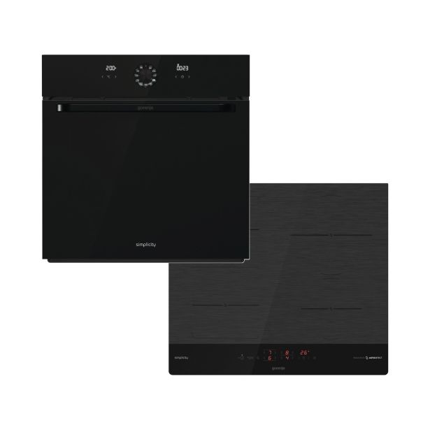 VGRADNA PEČICA + PLOŠČA GORENJE BO76SYB + IT643SYB SET SIMPLICITY BLACK