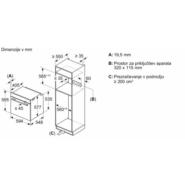VGRADNA PEČICA BOSCH HMG778NB1