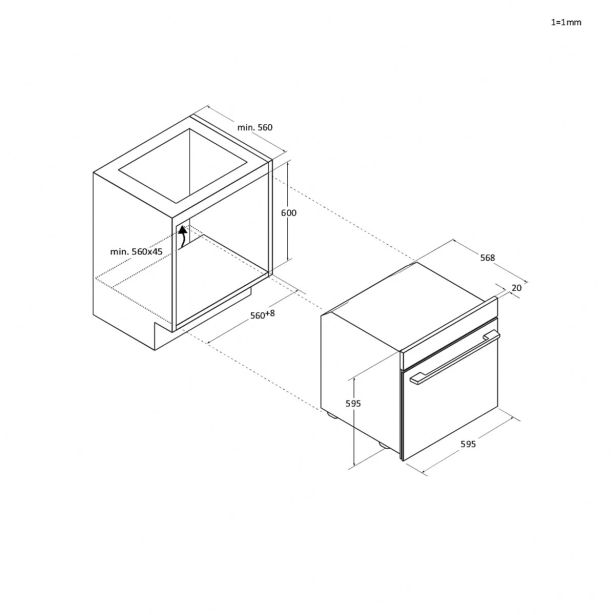 VGRADNA PEČICA CANDY CA6NP3T2HTW