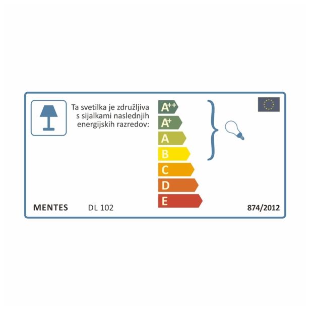VGRADNA STROPNA SVETILKA MENTES DL 102 BELA 1X 15W E27