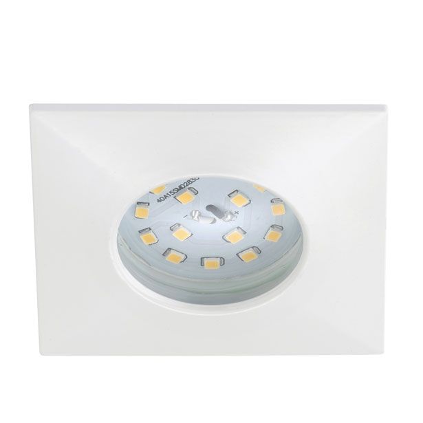 VGRADNA STROPNA SVETILKA PRISMA 1X5W LED, 75X75 MM BELA, KVADR., IP44