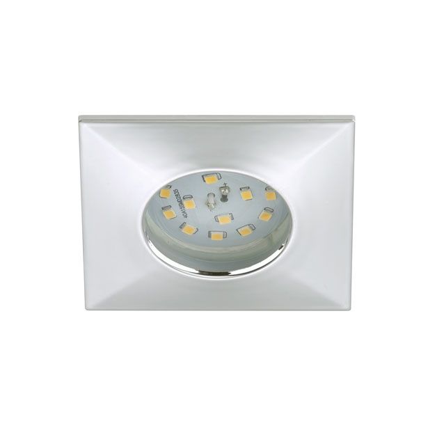 VGRADNA STROPNA SVETILKA PRISMA 1X5W LED, 75X75 MM KROM, KVADR., IP44