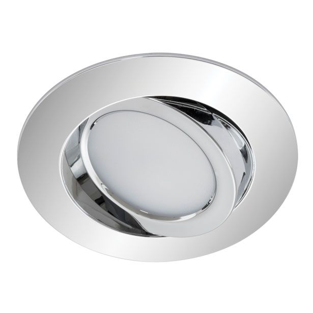 VGRADNA STROPNA SVETILKA PRISMA 1X5W LED,FI=75MM GIBLJIVA KROM, OKR., IP23