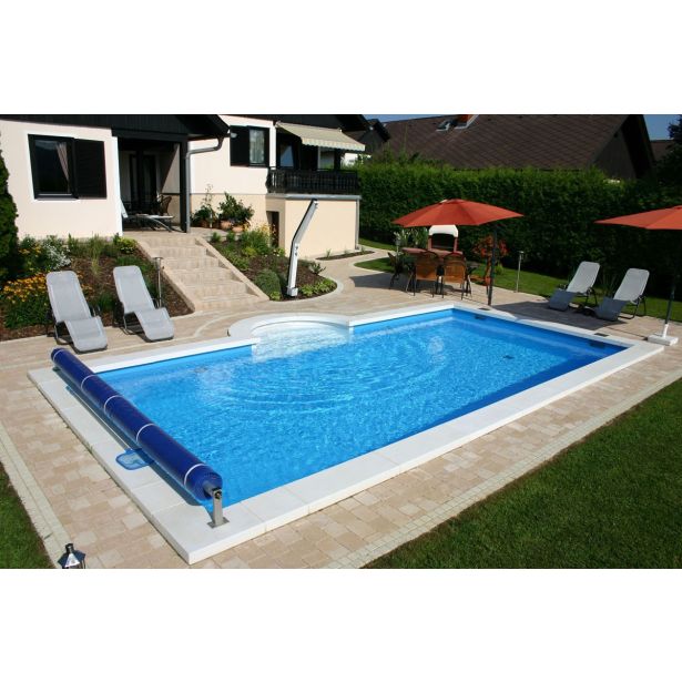 VGRADNI BAZEN PLANET POOL EASYPOOL PLUS RAVNO STOPNIŠČE 8X4X1.5