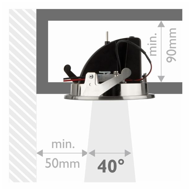 VGRADNI LED REFLEKTOR PHILIPS SKYON 1X6.5W LED 57989/17/16 NIKELJ