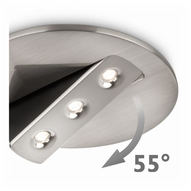 VGRADNI LED REFLEKTOR PHILIPS SKYON 1X6.5W LED 57989/17/16 NIKELJ