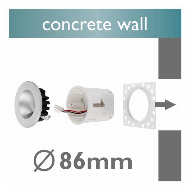 VGRADNI LED REFLEKTOR PHILIPS SYRMA 1X2W LED 57993/48/16 ALUMINIJ