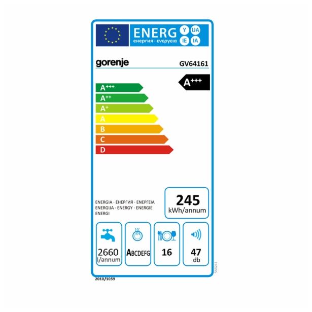 VGRADNI POMIVALNI STROJ GORENJE GV 64161