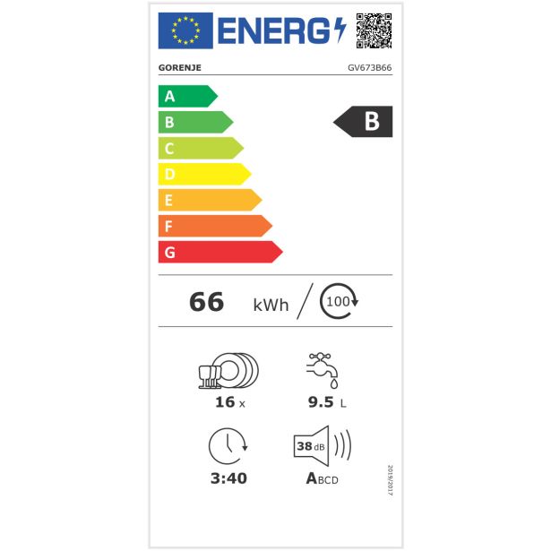 VGRADNI POMIVALNI STROJ GORENJE GV673B66