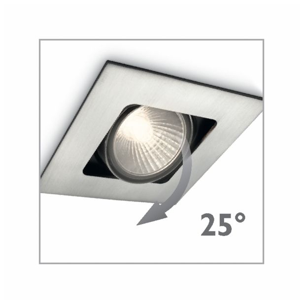 VGRADNI REFLEKTOR PHILIPS ACAMAR 1X35W GU10 59300/17/16 NIKELJ