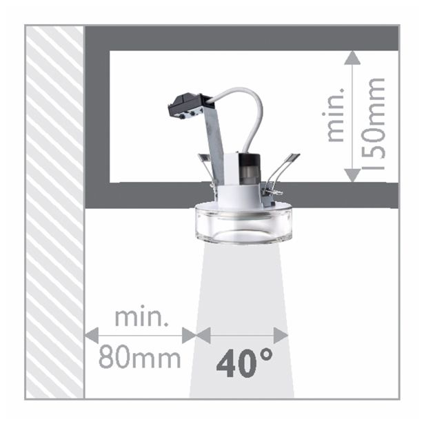VGRADNI REFLEKTOR PHILIPS ARA 1X35W GU10 59515/67/16 BELA
