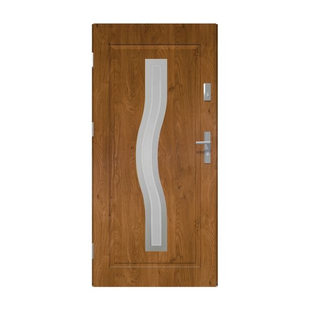 VHODNA KOVINSKA VRATA PRIME55 CERES 999X2068 MM L ZLATI HRAST