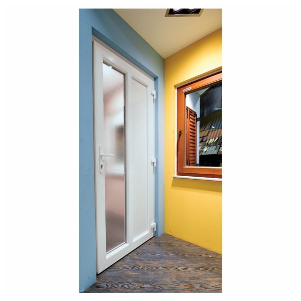 VHODNA PVC VRATA SIBAU ECONOMIC MERKUR BELA 100X210 CM L