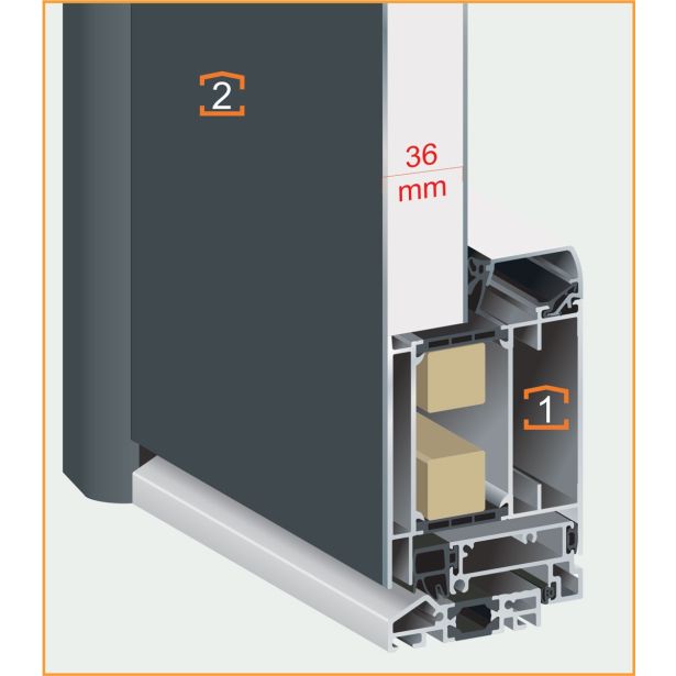 VHODNA VRATA, ALU INLES TREND AT 265A ANTRACIT 1000X2150 MM L