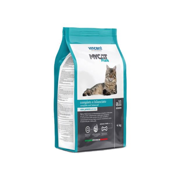 SUHA HRANA ZA MAČKA VINCENT MYCAT ADULT RIBA HRANA ZA MAČKE 4 KG