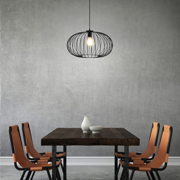 VISEČA SVETILKA BRILONER BLACK LIGHT 1XE27 CAGE