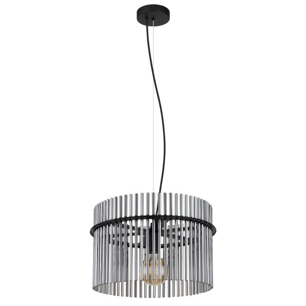 VISEČA SVETILKA GORLEY 1XE27 ČRNA / STEKLO