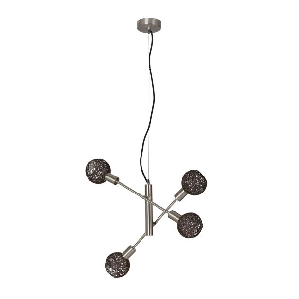 VISEČA SVETILKA-LESTENEC BRILONER NATURE 4XE14 TEMNO RJAVA