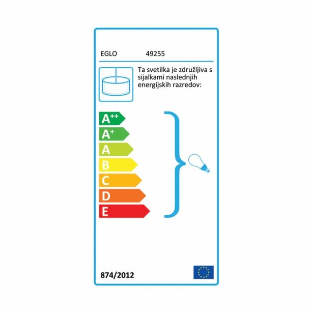 VISEČA SVETILKA-LESTENEC EGLO 49255 CARLTON1 ČRN/SREBRN