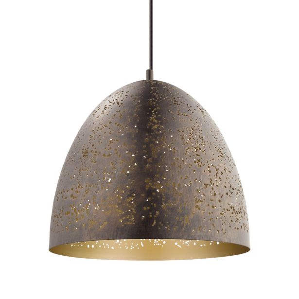 VISEČA SVETILKA-LESTENEC EGLO SAFI 1X60W E27 405 MM, RJAVA/ZLATA