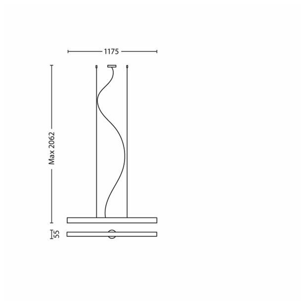 VISEČA SVETILKA-LESTENEC PHILIPS AUTHENTIS 1X28W G5 40341/48/16 ALUMINIJ
