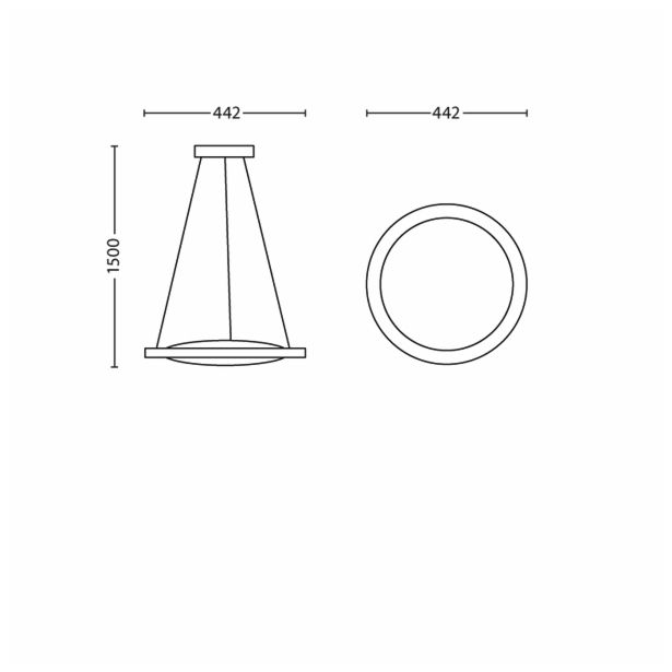 VISEČA SVETILKA-LESTENEC PHILIPS CENNIUM 12X2.5W LED 40838/48/16 ALUMINIJ