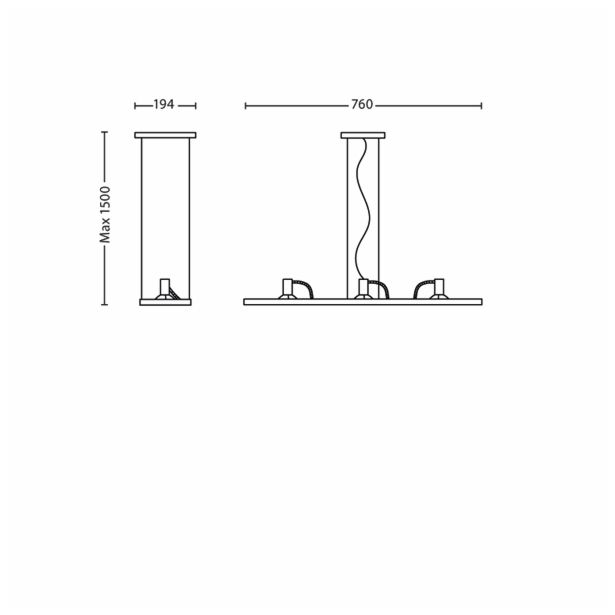 VISEČA SVETILKA-LESTENEC PHILIPS FAST 3X42W G9 53069/48/16 ALUMINIJ