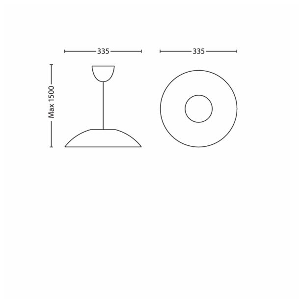 VISEČA SVETILKA-LESTENEC PHILIPS LARGO 1X4.5W LED 40893/67/16 BELA