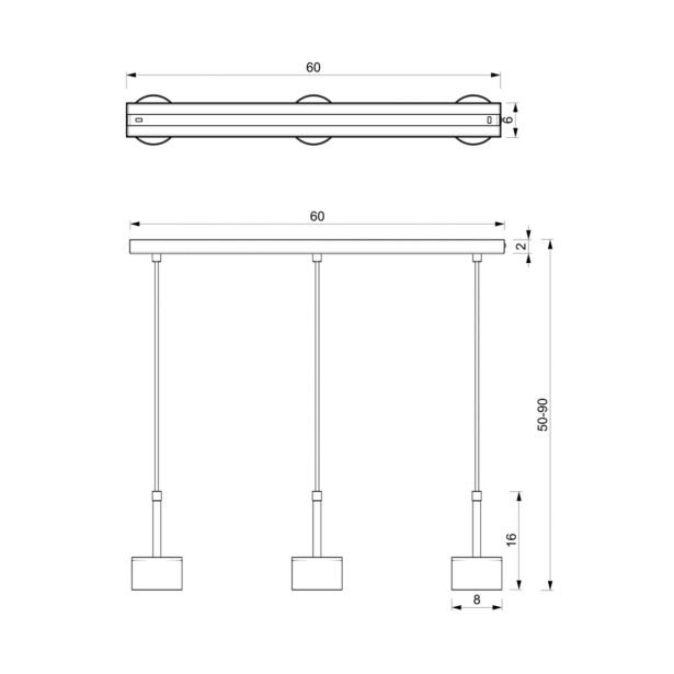 VISEČA SVETILKA MILAGRO ARENA BELA/ZLATA 3XGX53 MLP7755