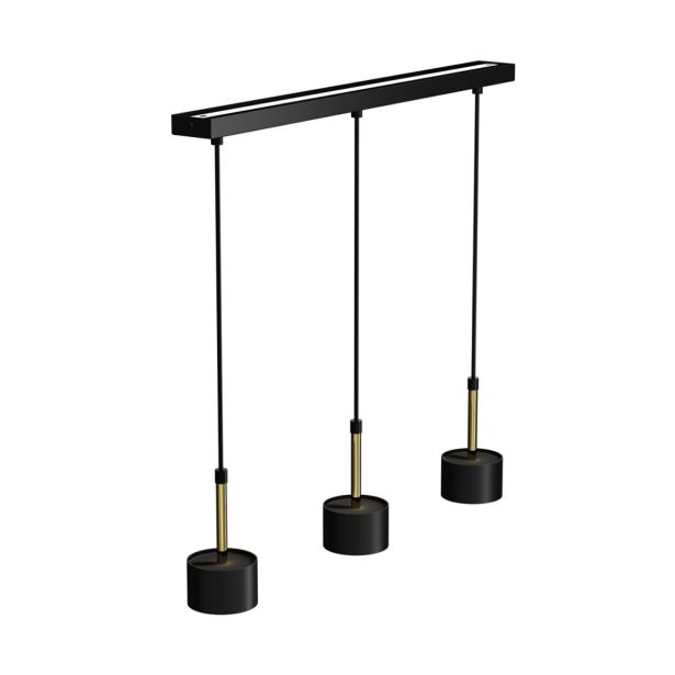 VISEČA SVETILKA MILAGRO ARENA ČRNA/ZLATA 3XGX53 MLP7761