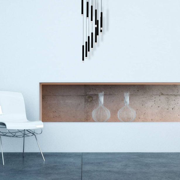 VISEČA SVETILKA MILAGRO CARBON 12W LED ML6161