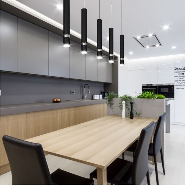 VISEČA SVETILKA MILAGRO JOKER ČRNA/KROM 5XGU10 MLP1417