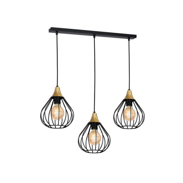 VISEČA SVETILKA MILAGRO KANE BLACK 3XE27 MLP4795