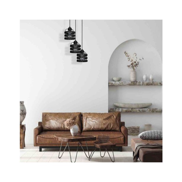 VISEČA SVETILKA MILAGRO LARS BLACK 3XE27 MLP801