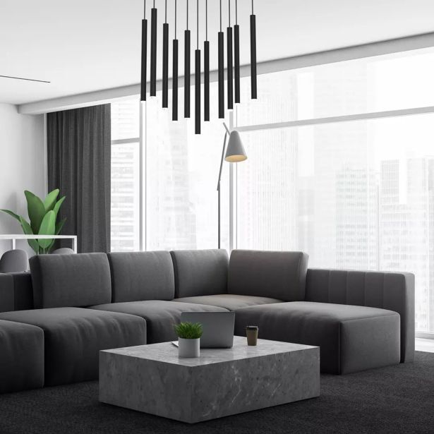 VISEČA SVETILKA MILAGRO MONZA ČRNA 11XG9 LED MLP8844