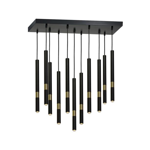 VISEČA SVETILKA MILAGRO MONZA ČRNA/ZLATA 11XG9 MLP6386