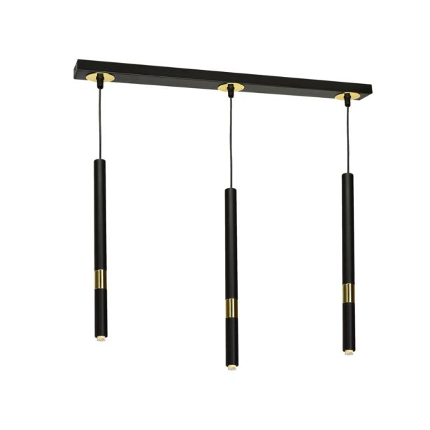 VISEČA SVETILKA MILAGRO MONZA ČRNA/ZLATA 3XG9 MLP6334