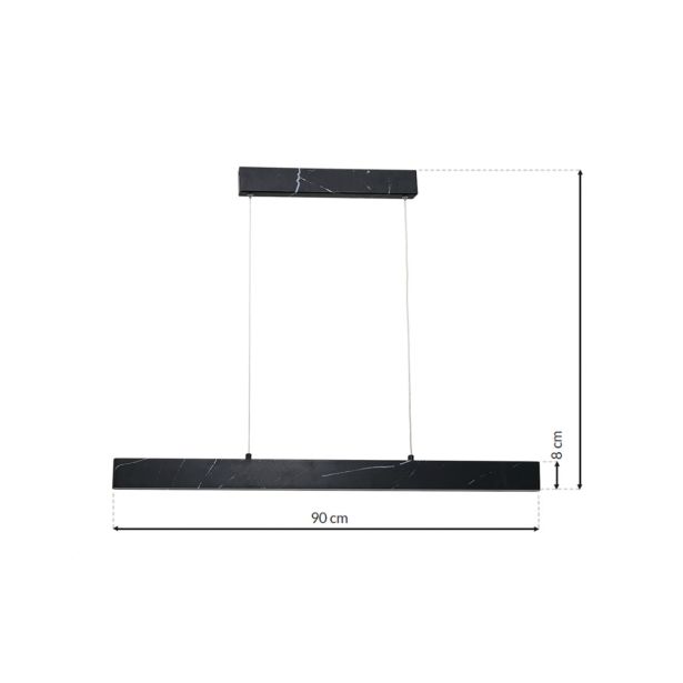 VISEČA SVETILKA MILAGRO PIERCE ČRNA 18W LED ML6473