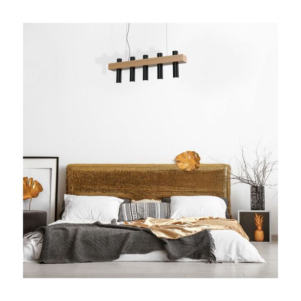 VISEČA SVETILKA MILAGRO WEST ČRNA 5XGU10 MLP5511