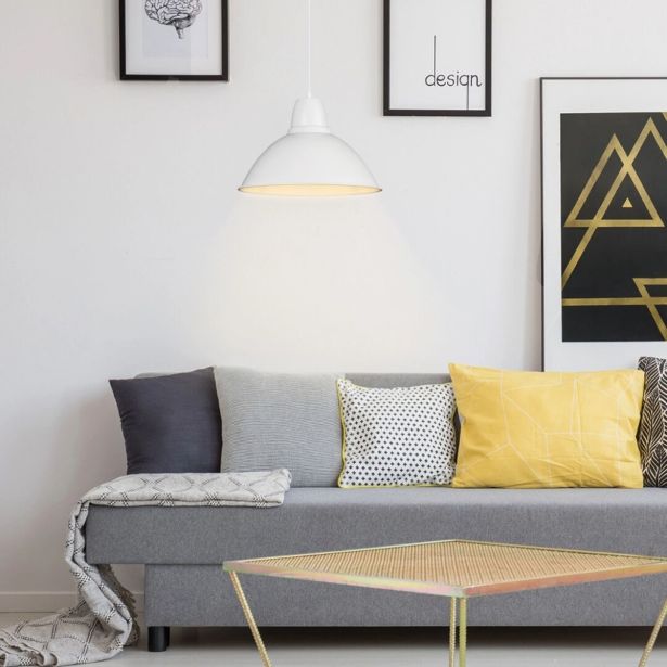 VISEČA SVETILKA RABALUX WILBOUR E27 60W D36 BELA