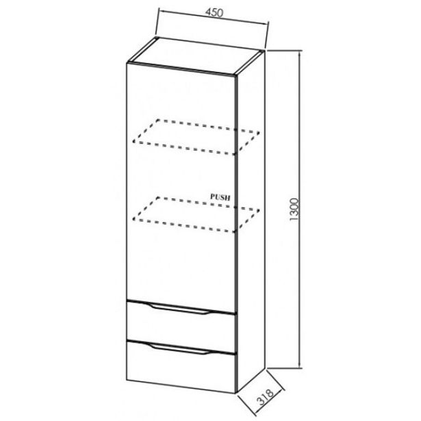 VISOKA OMARICA KOLPA SAN M 1301 NATUR OAK